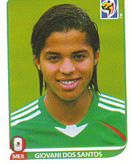 Giovani Dos Santos Mexico samolepka Panini World Cup 2010 #61